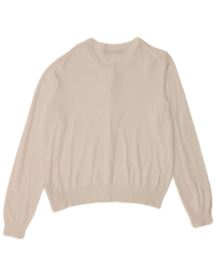 Marks & Spencer Γυναικεία ζακέτα Crop UK 12 μεσαία λευκή βισκόζη
