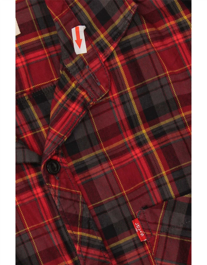 Ανδρικό φανελένιο πουκάμισο Levi's Slim Fit XL Red Check