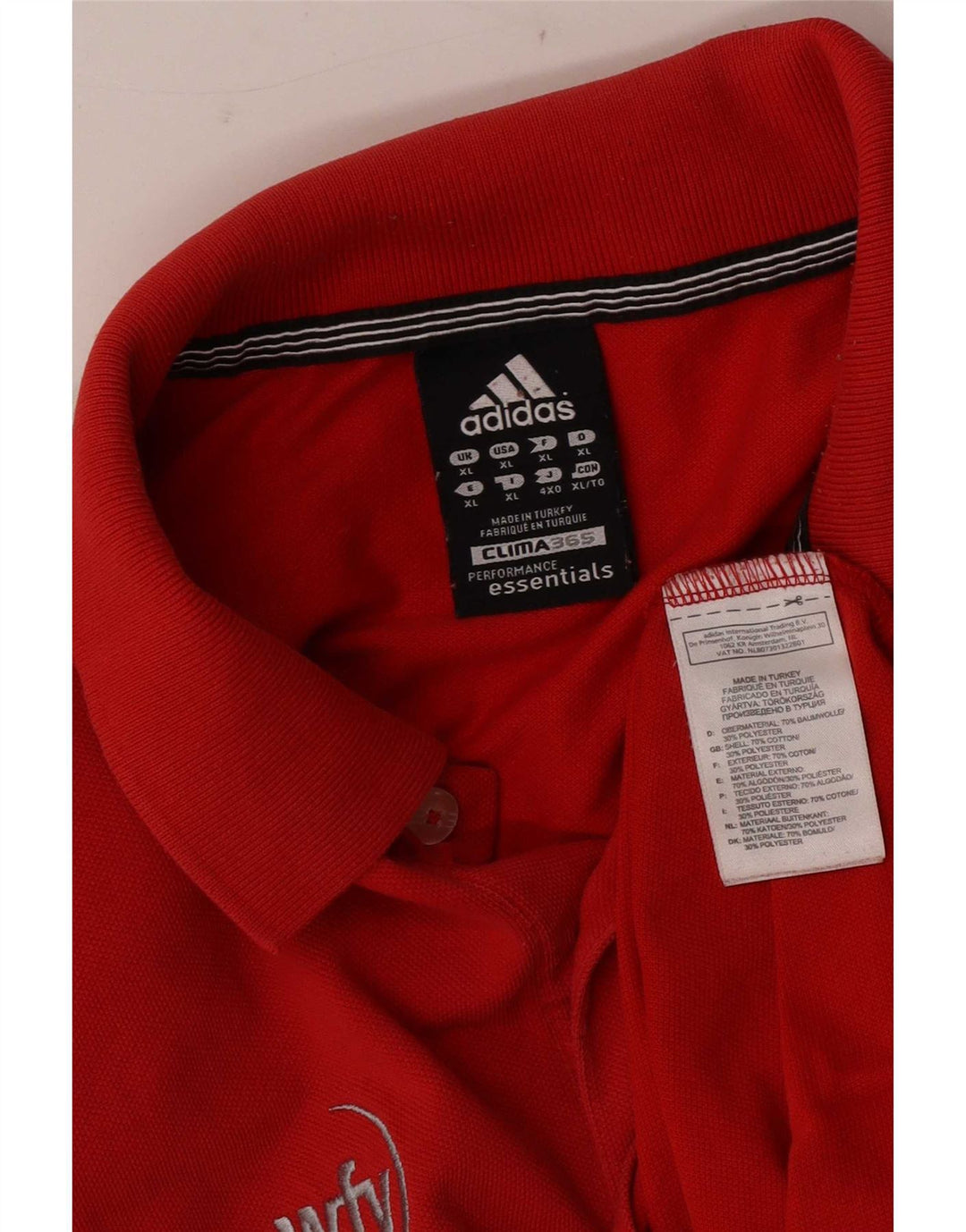 Ανδρικό πουκάμισο Adidas Polo XL Κόκκινο βαμβακερό