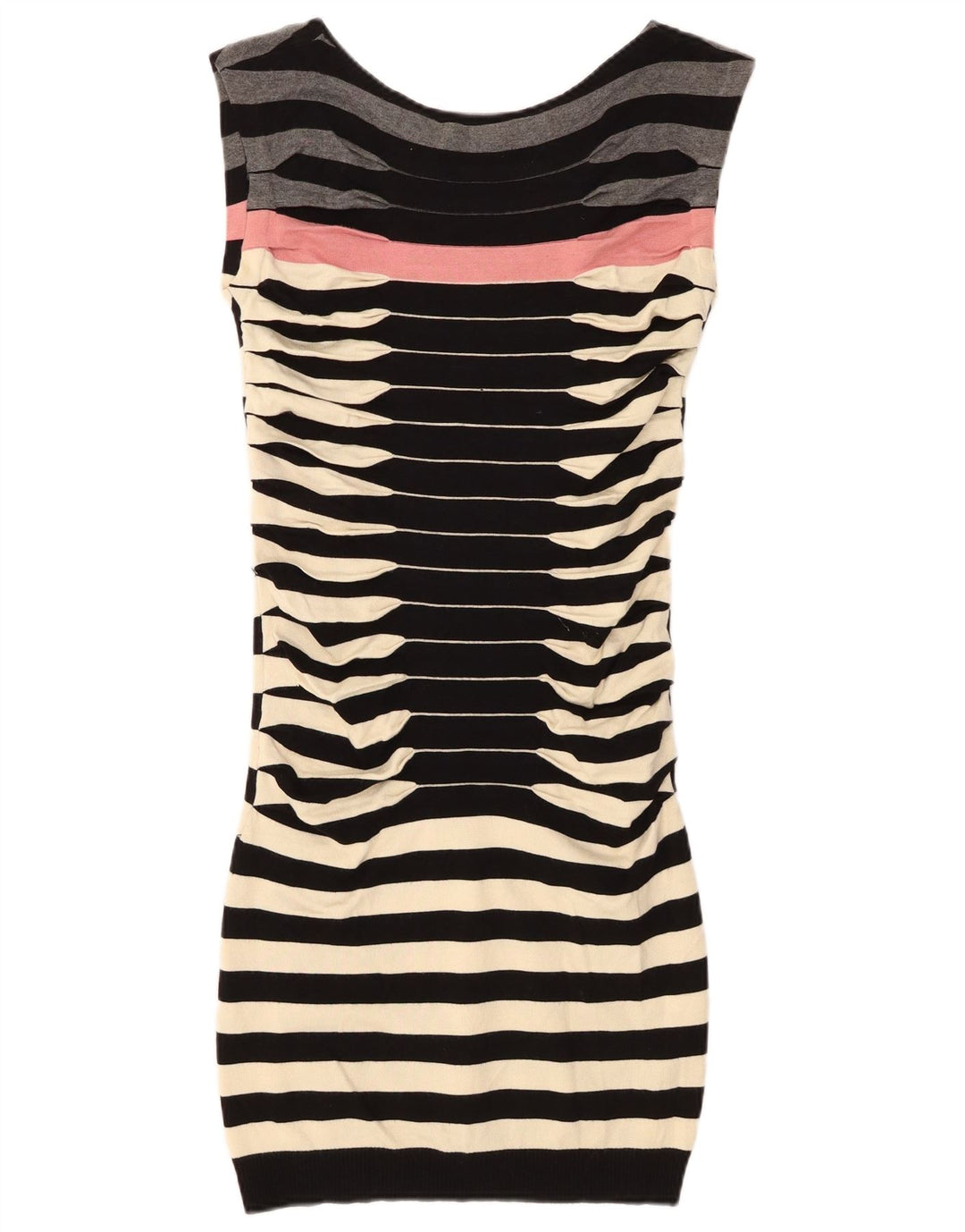 Ted Baker Γυναικείο Αμάνικο Φόρεμα Bodycon Νούμερο 2 Μικρό Μαύρο ριγέ