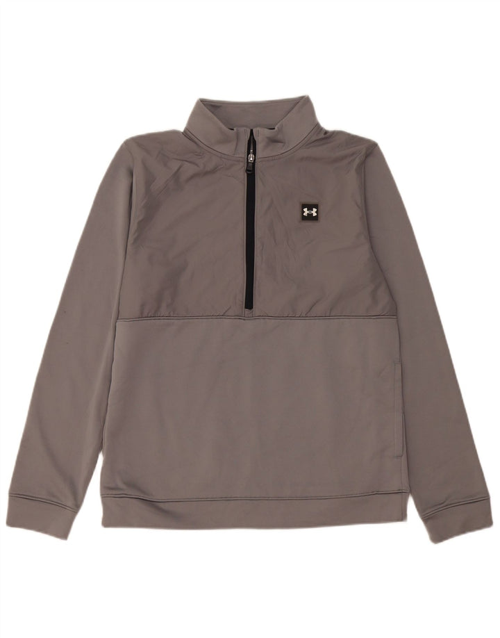 Under Armour Boys Φούτερ με φερμουάρ 13-14 ετών XL Grey Polyester