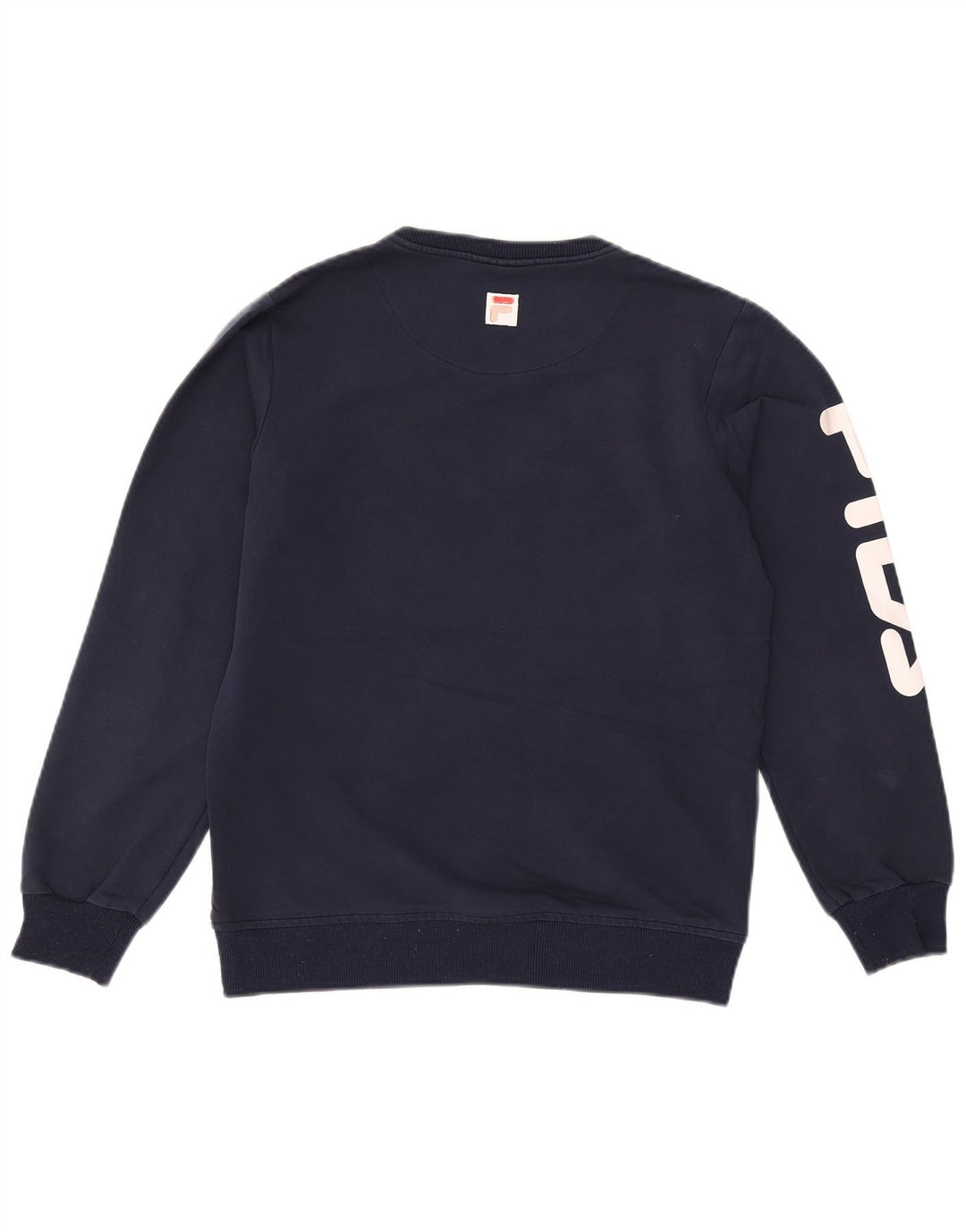 Fila Γυναικείο Γραφικό Φούτερ Jumper UK 16 Large Navy Blue Polyester