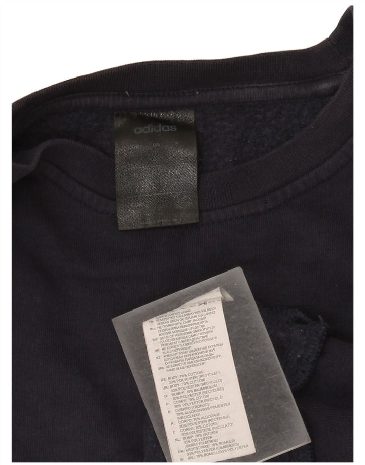 Adidas Γυναικεία φούτερ υπερμεγέθη Jumper UK 12/14 Medium Navy Blue Cotton