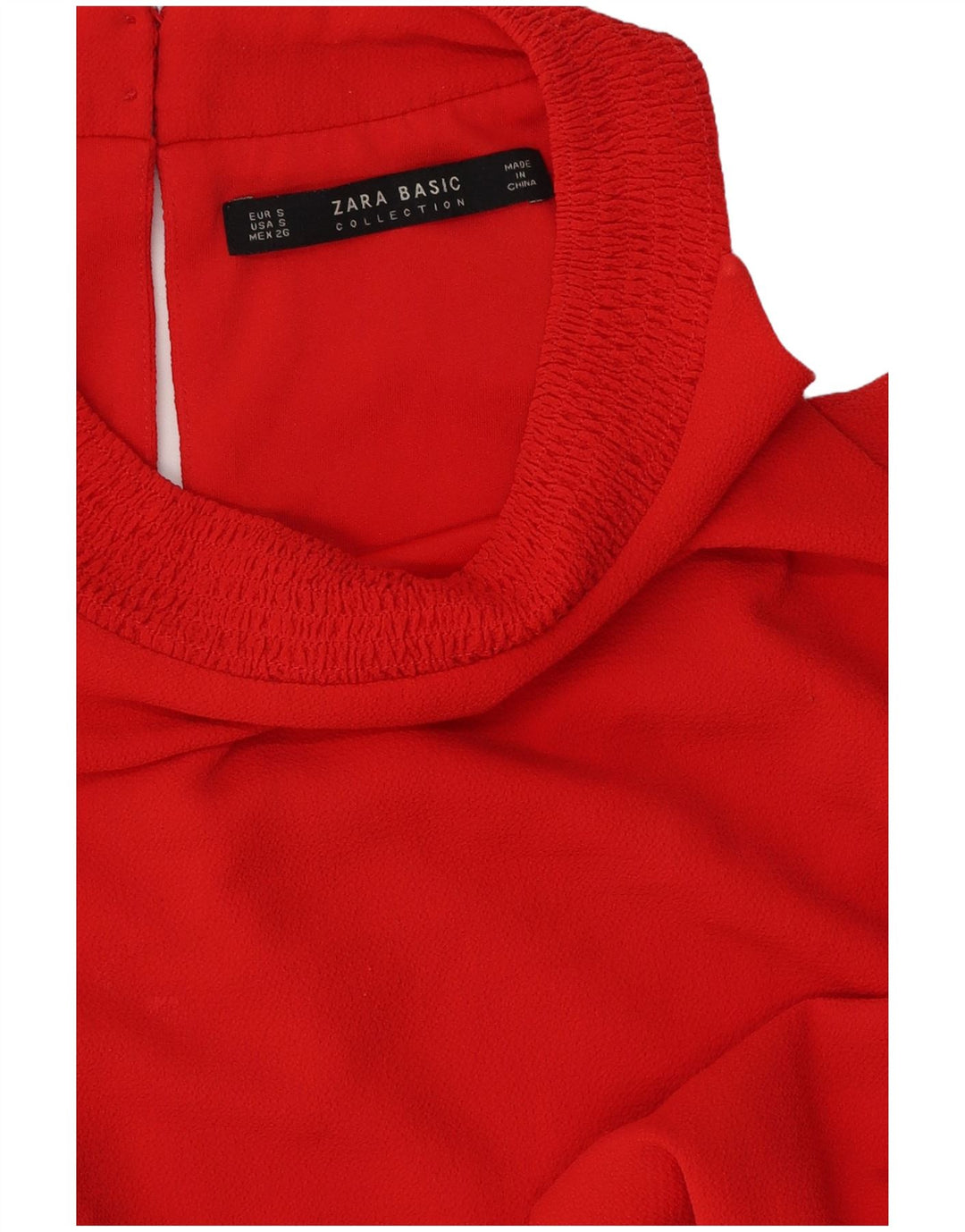 Zara Γυναικείο φόρεμα Off Shoulder UK 10 Small Red