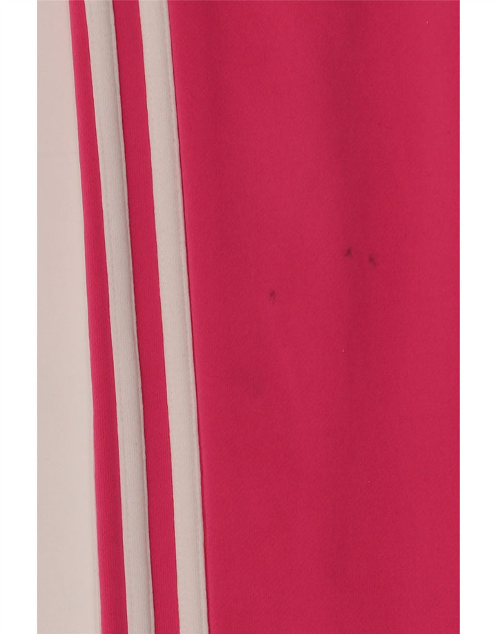 Adidas Γυναικεία ίσια φόρμα παντελόνια UK 10 Small Pink Polyester