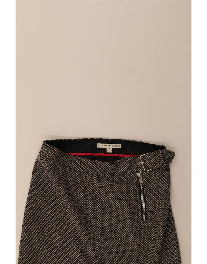 TOMMY HILFIGER Womens Mini Skirt US 8 Medium W32 Black Geometric Cotton Vintage Tommy Hilfiger and Second-Hand Tommy Hilfiger from Messina Hembry 