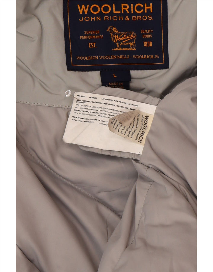 Woolrich Γυναικείο μπουφάν Parka με κουκούλα UK 16 Large Grey Polyester Winter