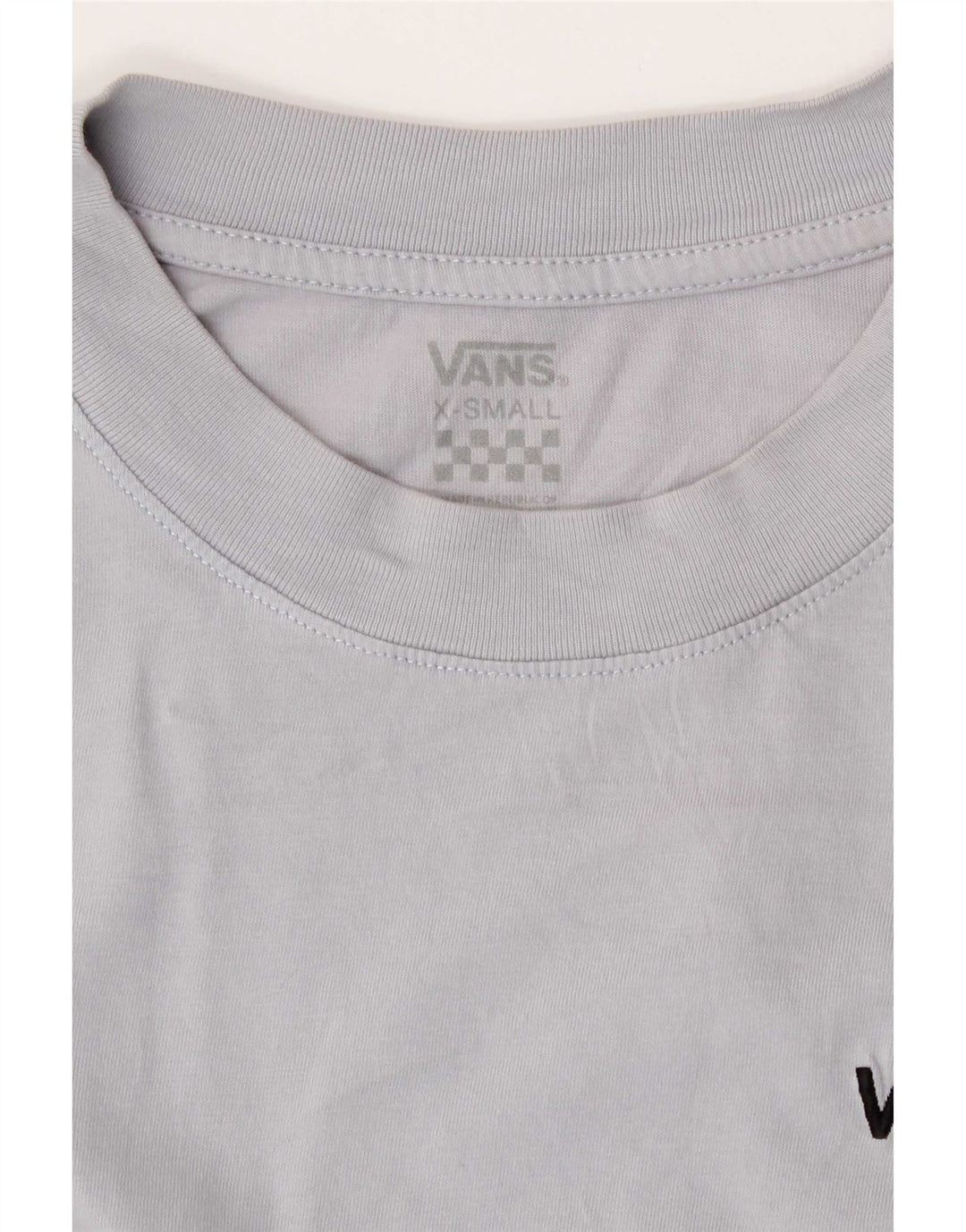Vans Womens Crop T-Shirt Top UK 6 XS Grey