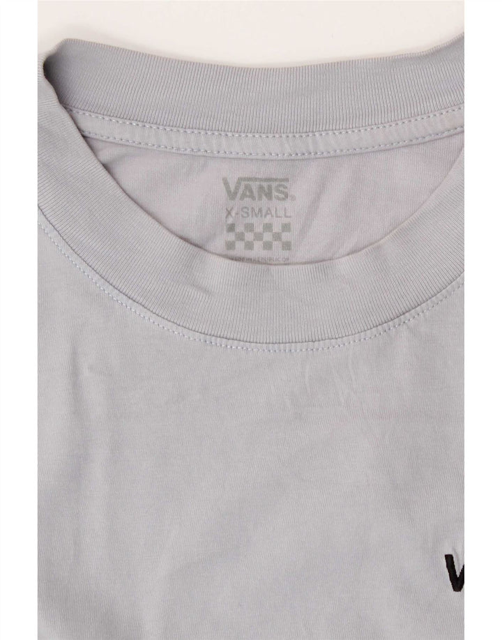Vans Womens Crop T-Shirt Top UK 6 XS Grey