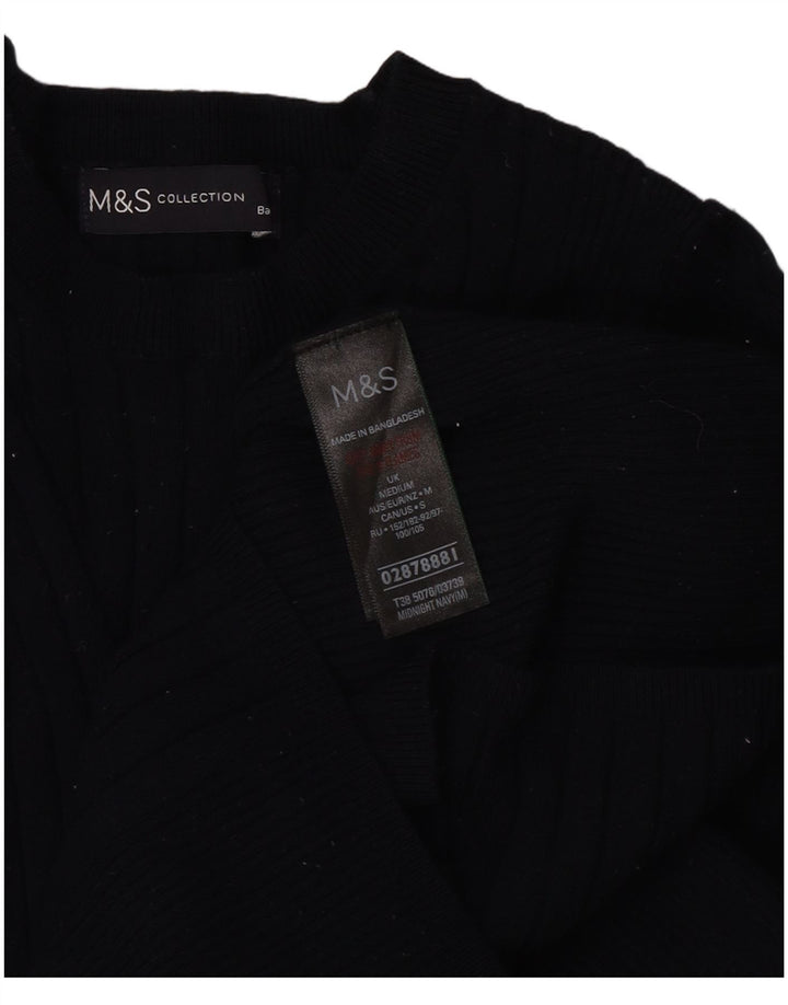 Marks & Spencer Γυναικείο πουλόβερ με λαιμό σκάφος UK 12 Medium Navy Blue