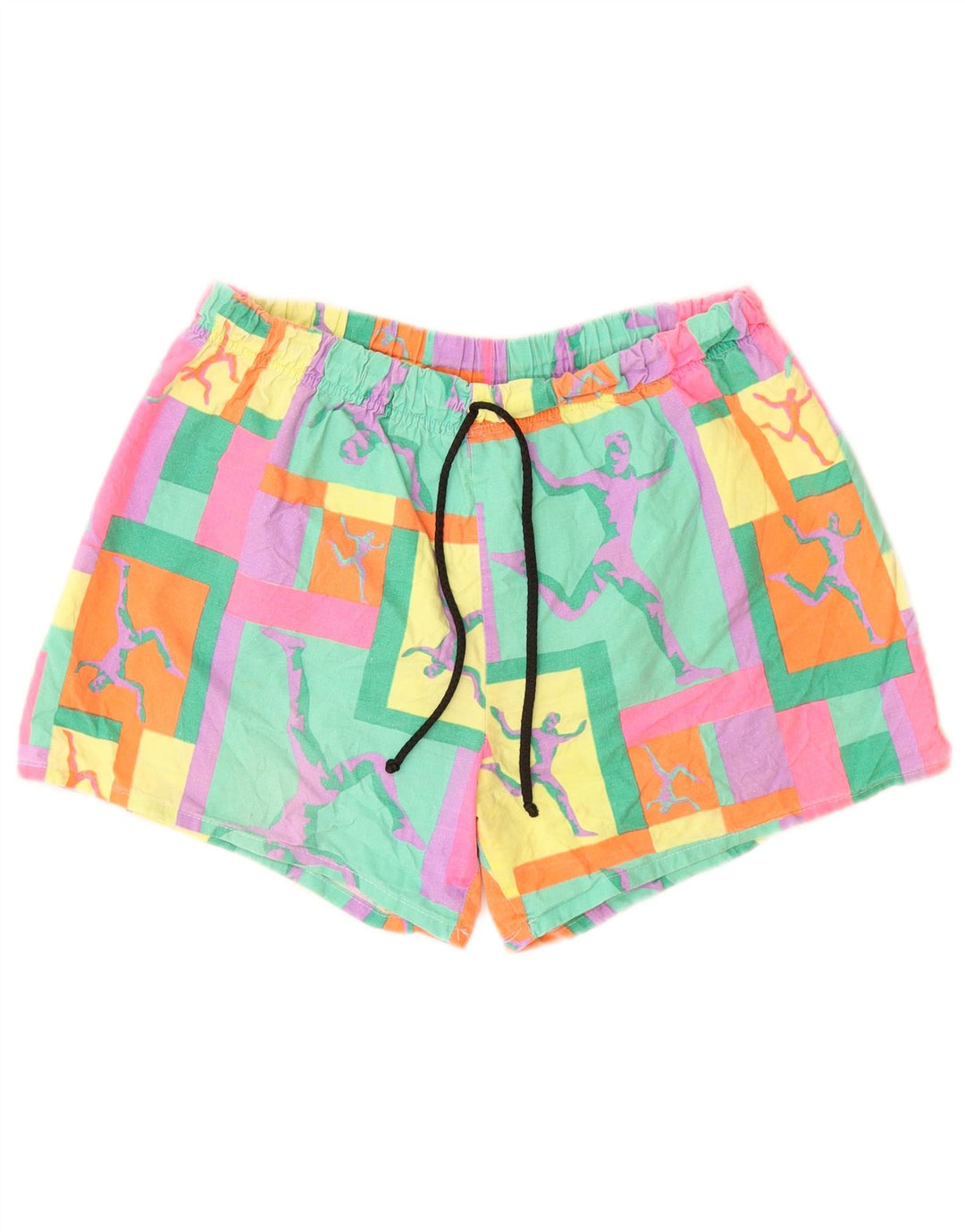 Γυναικείο γραφικό σορτς κολύμβησης VINTAGE UK 18 XL πολύχρωμο γεωμετρικό