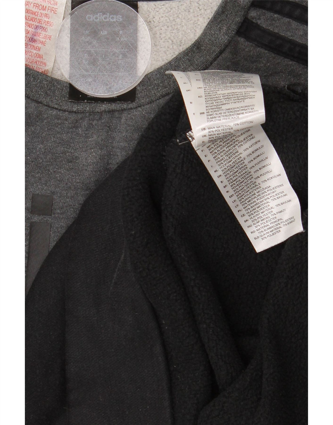 Γραφικό φούτερ Adidas Boys Jumper 12-13 ετών Γκρι Colourblock Cotton