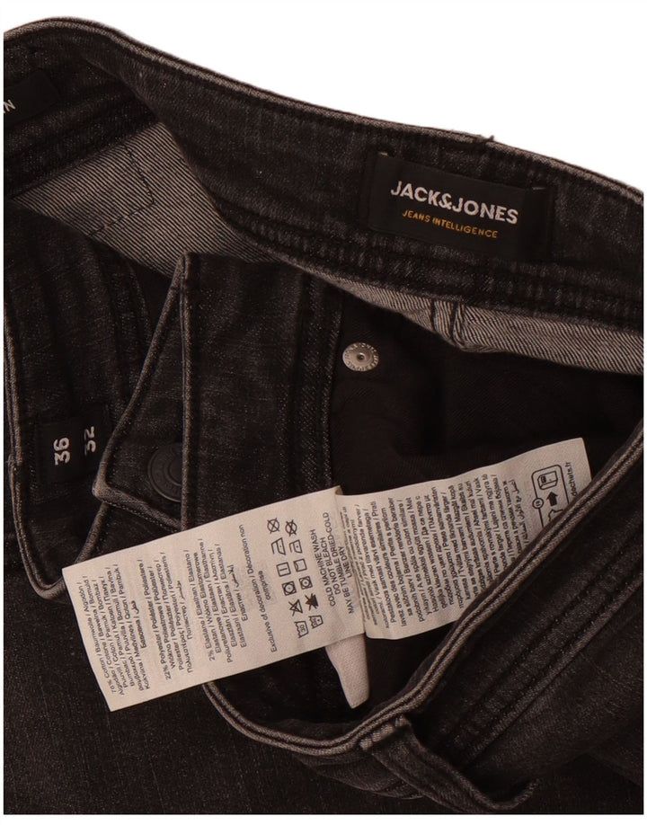 Jack & Jones Ανδρικό Τζιν GLENN Slim W36 L32 Γκρι βαμβακερό