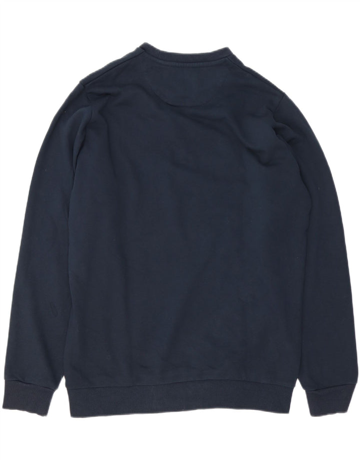 Lyle & Scott Ανδρικό Boxy Γραφικό Φούτερ Jumper Μεσαίο Navy Μπλε Βαμβακερό