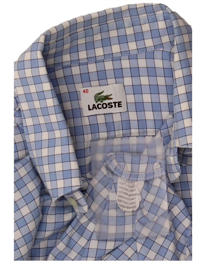 Ανδρικό πουκάμισο Lacoste νούμερο 40 Medium Blue Check Cotton
