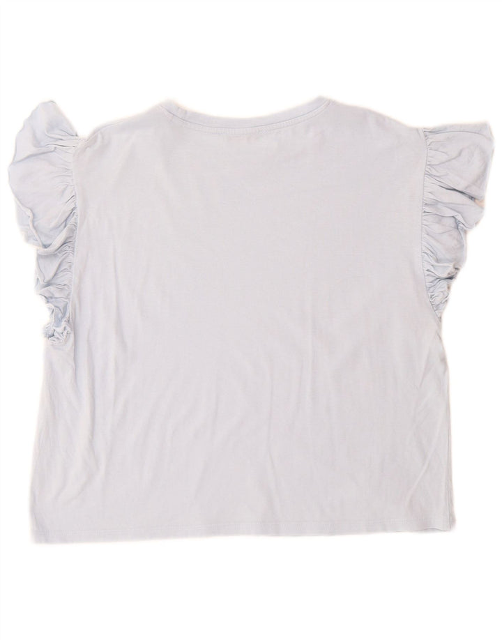 Zara Γυναικείο T-Shirt Top UK 14 Medium Blue