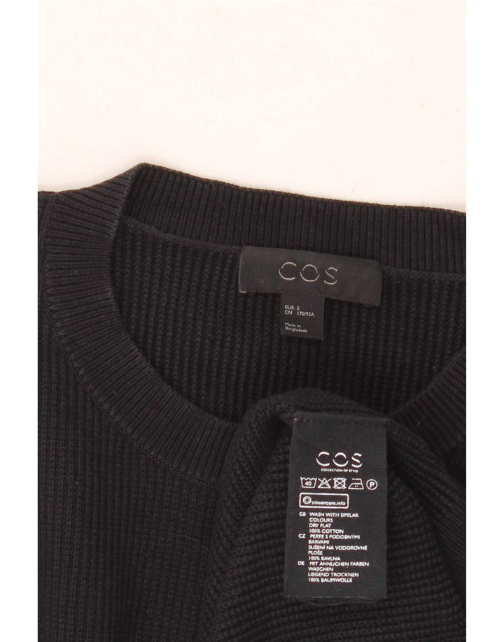 Ανδρικό πουλόβερ Cos Crew Neck Jumper Μικρό μαύρο βαμβακερό