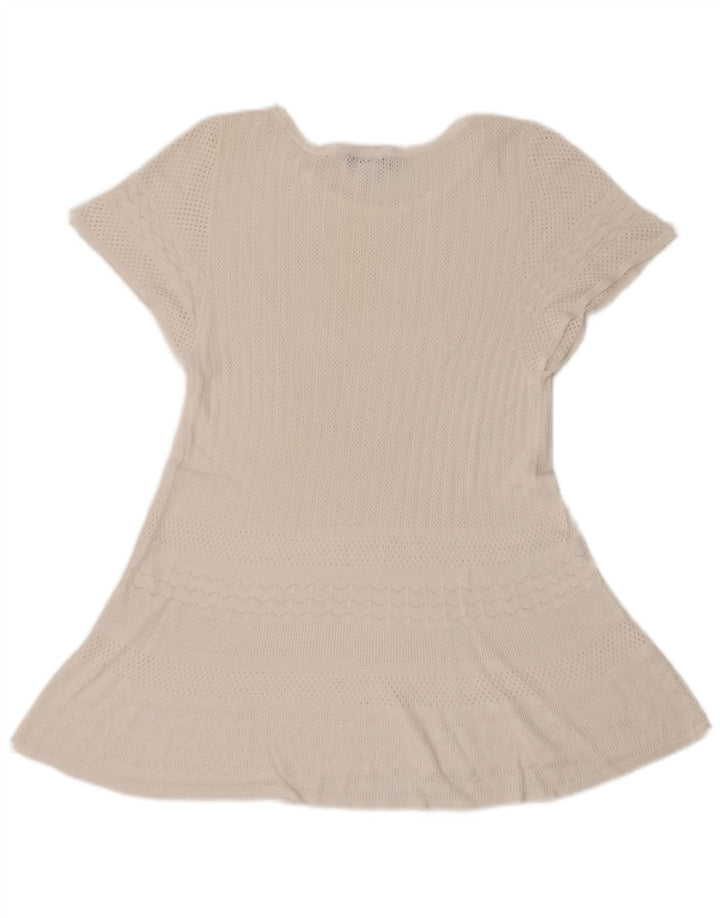 Max & Co. Γυναικείο φόρεμα See Through Crochet A-Line UK 10 Small White