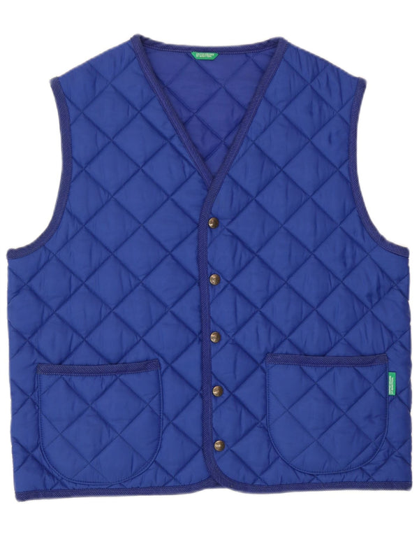 Benetton Γυναικεία καπιτονέ Gilet UK 18 XL Blue Polyamide