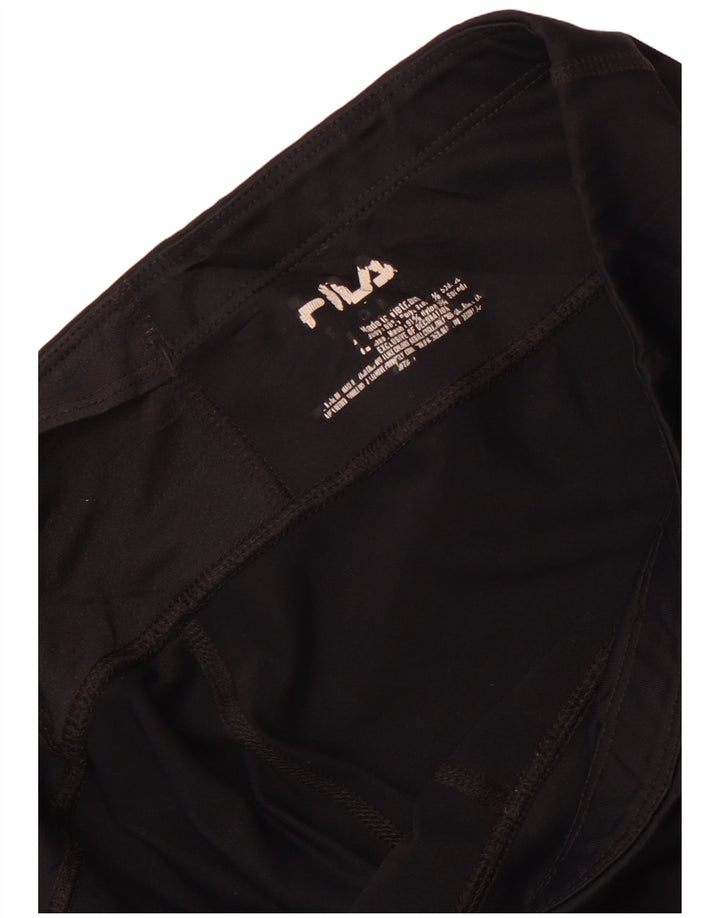 Fila Γυναικεία Κάπρι Κολάν UK 16 Large Black Nylon