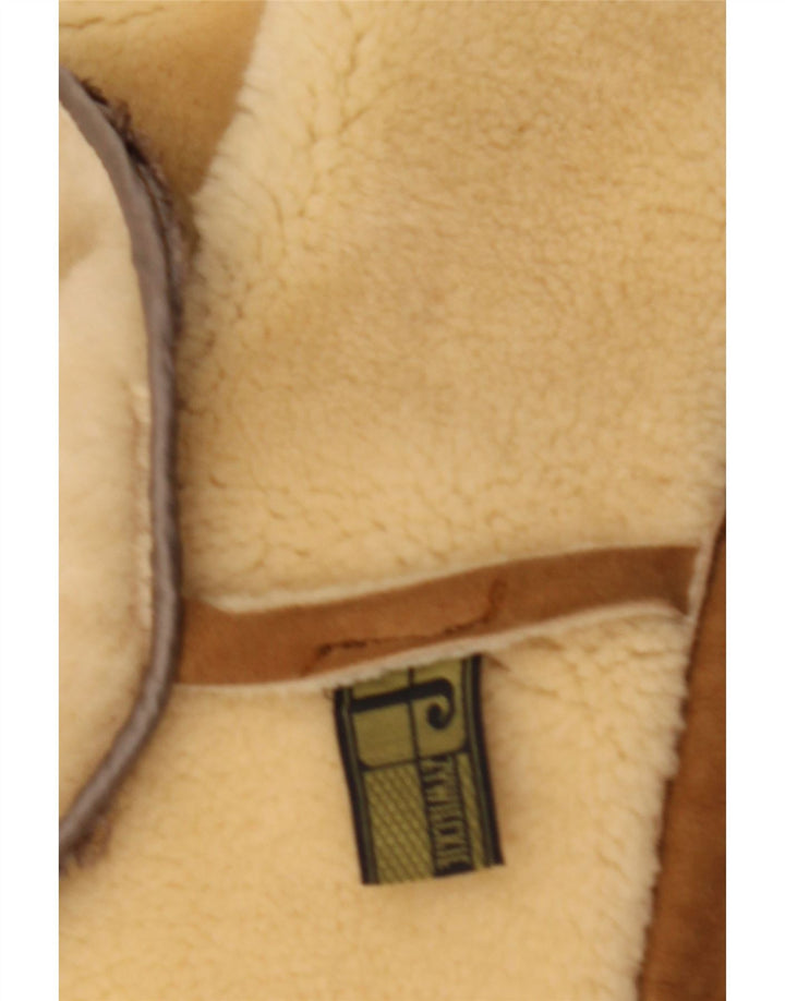 Vintage Ανδρικό Διπλό Μπουφάν Shearling IT 56 3XL Καφέ