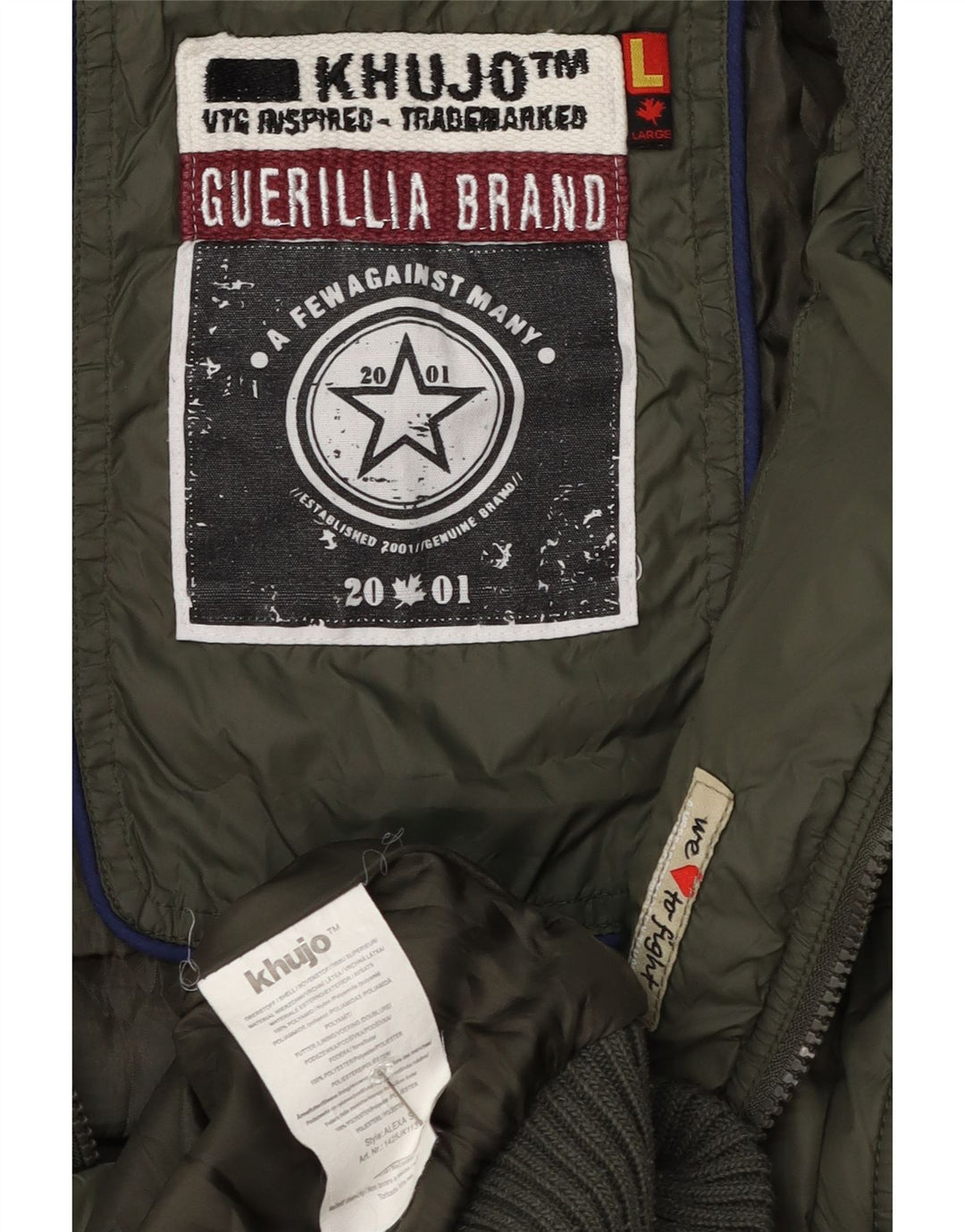 KHUJO Γυναικείο μπουφάν με κουκούλα UK 14 Large Green Polyester