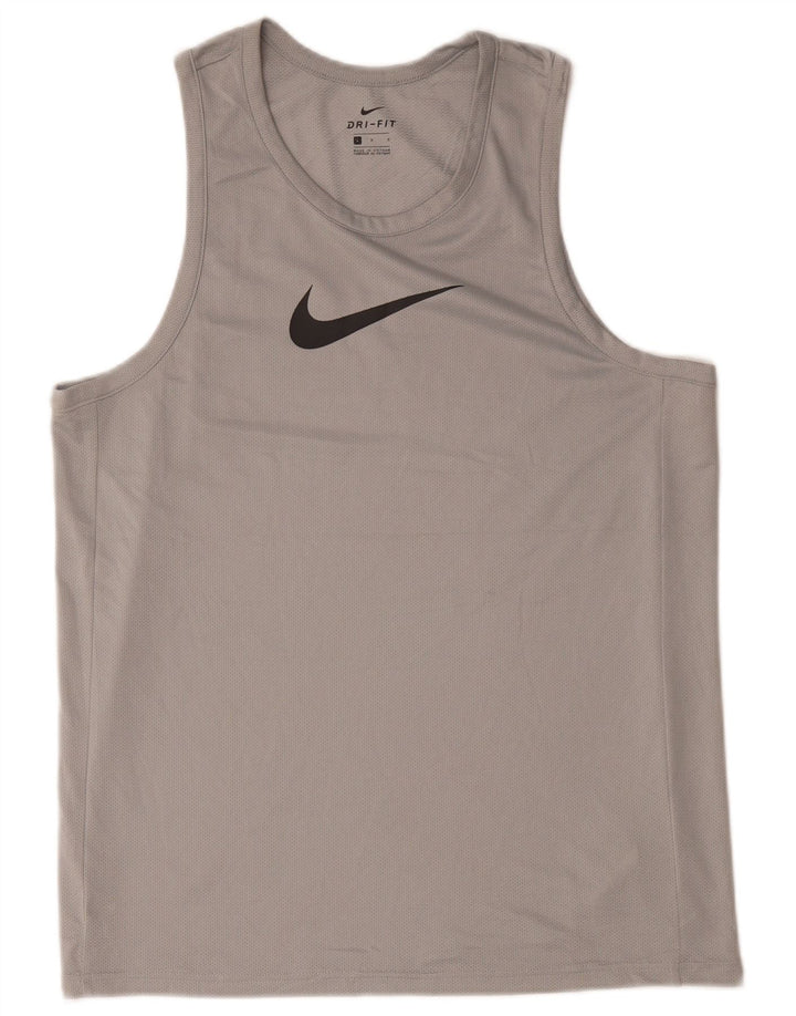 Γραφικό γιλέκο Nike Mens Dri Fit, μεγάλο γκρι πολυεστέρας