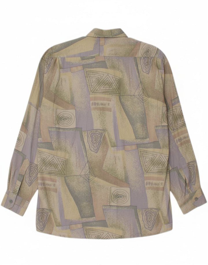 VINTAGE Mens Abstract Pattern Shirt Size 39/40 Medium Multicoloured