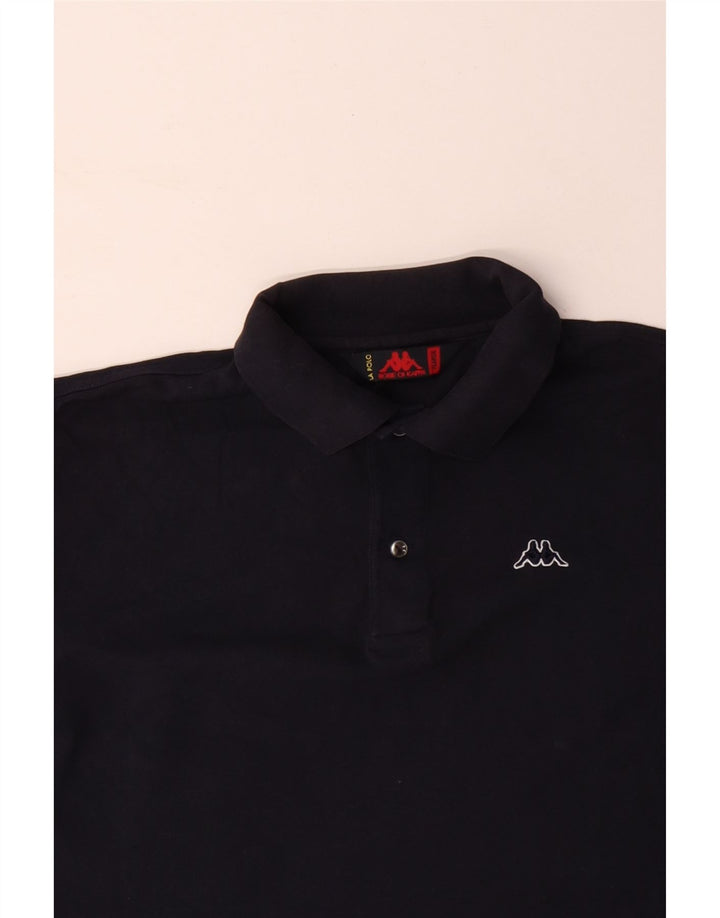 Ανδρικό μπλουζάκι πόλο KAPPA XL Navy Blue Cotton