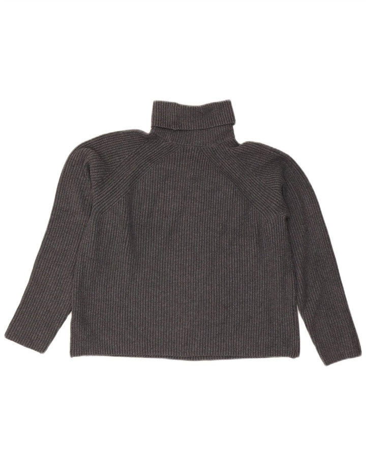 Marks & Spencer Γυναικείο Crop Roll Neck πουλόβερ UK 10 Small Grey