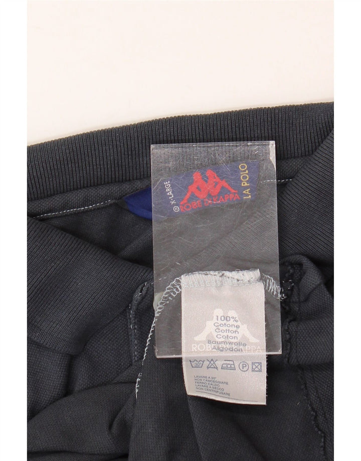 Ανδρικό μπλουζάκι πόλο KAPPA XL Navy Blue Cotton