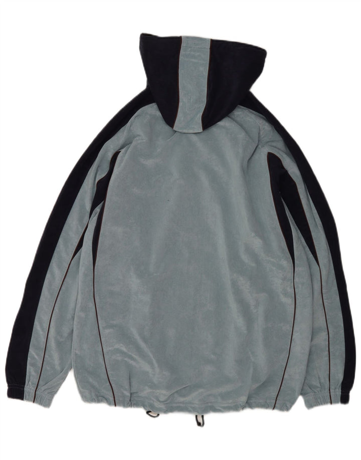 Ανδρική βελούδινη φόρμα με κουκούλα Asics Top Jacket μεσαίο μπλε χρώμα