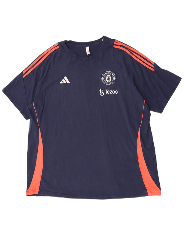 Ανδρικό γραφικό T-shirt Adidas Manchester United Top 2XL Navy Blue Sports