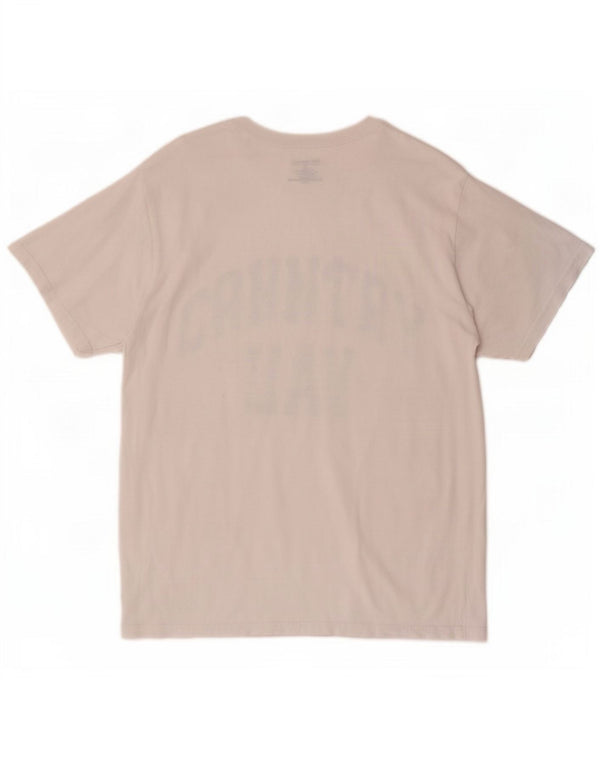 Ανδρικό γραφικό T-Shirt Champion Top από μεσαίο λευκό βαμβακερό