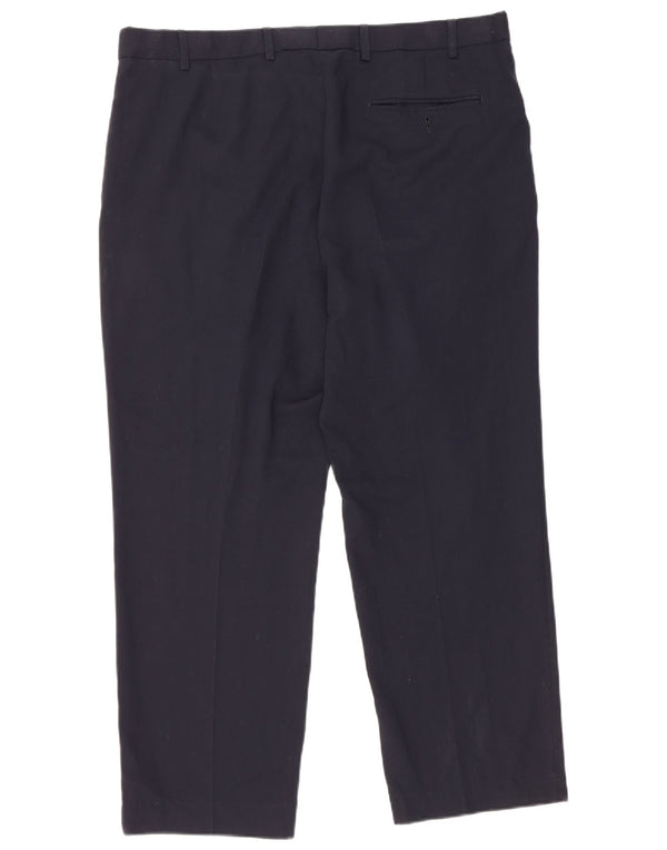 Ανδρικό παντελόνι με κανονική εφαρμογή Marks & Spencer W38 L27 Navy Blue