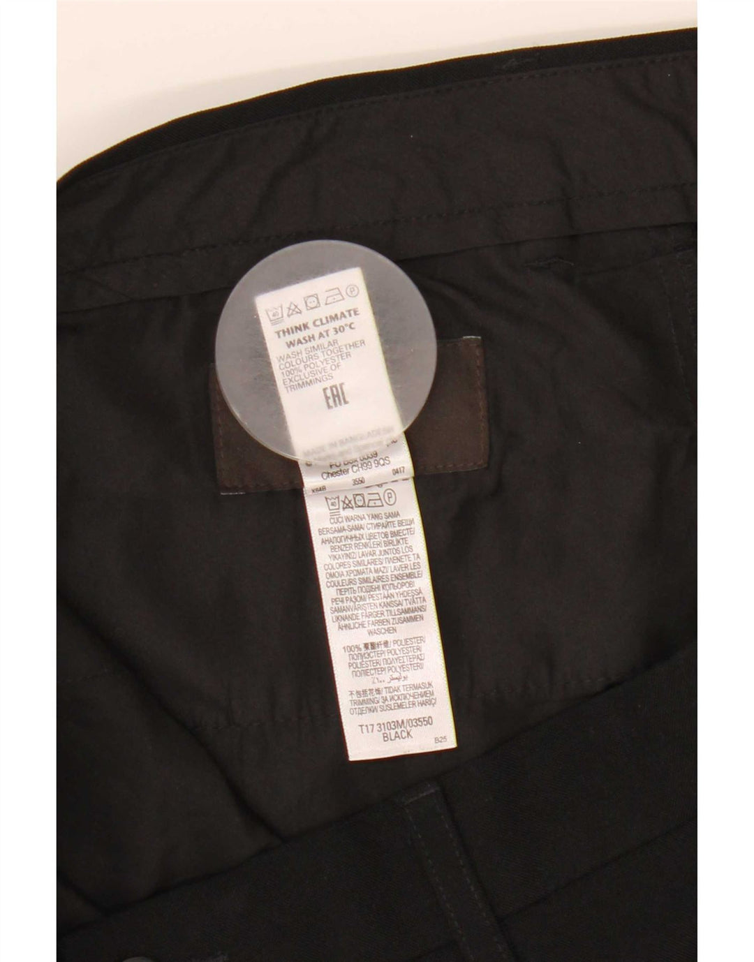 Ανδρικό παντελόνι Chino Marks & Spencer, Μαύρο Πολυεστέρας