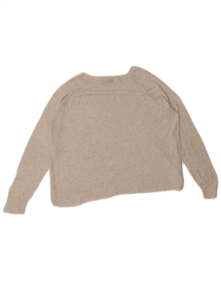 Zara Γυναικείο πουλόβερ με λαιμόκοψη UK 14 Medium Grey