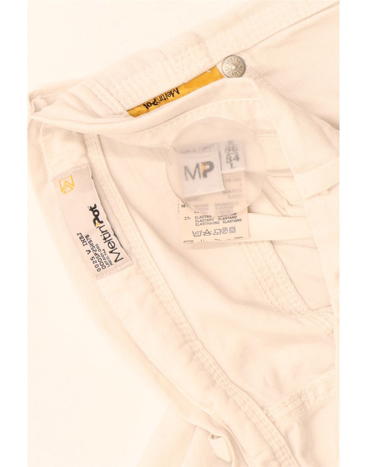 Meltin' Pot Γυναικείο Slim Jeans W36 L34 Λευκό βαμβακερό