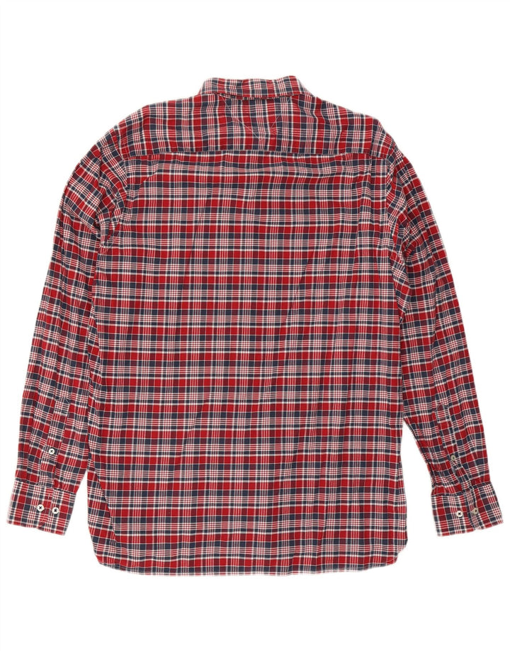 Ανδρικό πουκάμισο Tommy Hilfiger Custom Fit Μεγάλο κόκκινο βαμβακερό