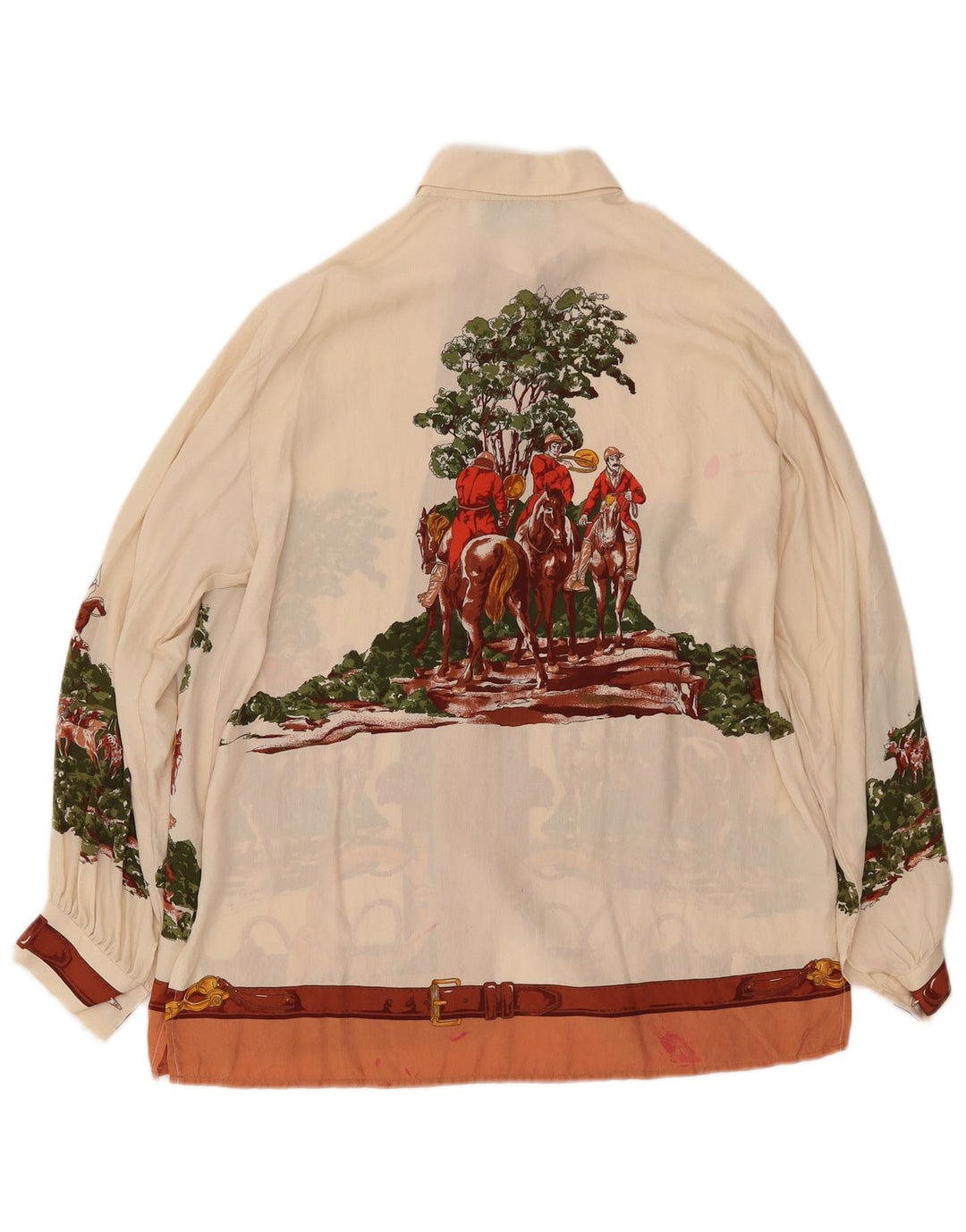 GABRI ELLE LA CAMICIA Γυναικείο γραφικό μπλούζα UK 16 Large Off White