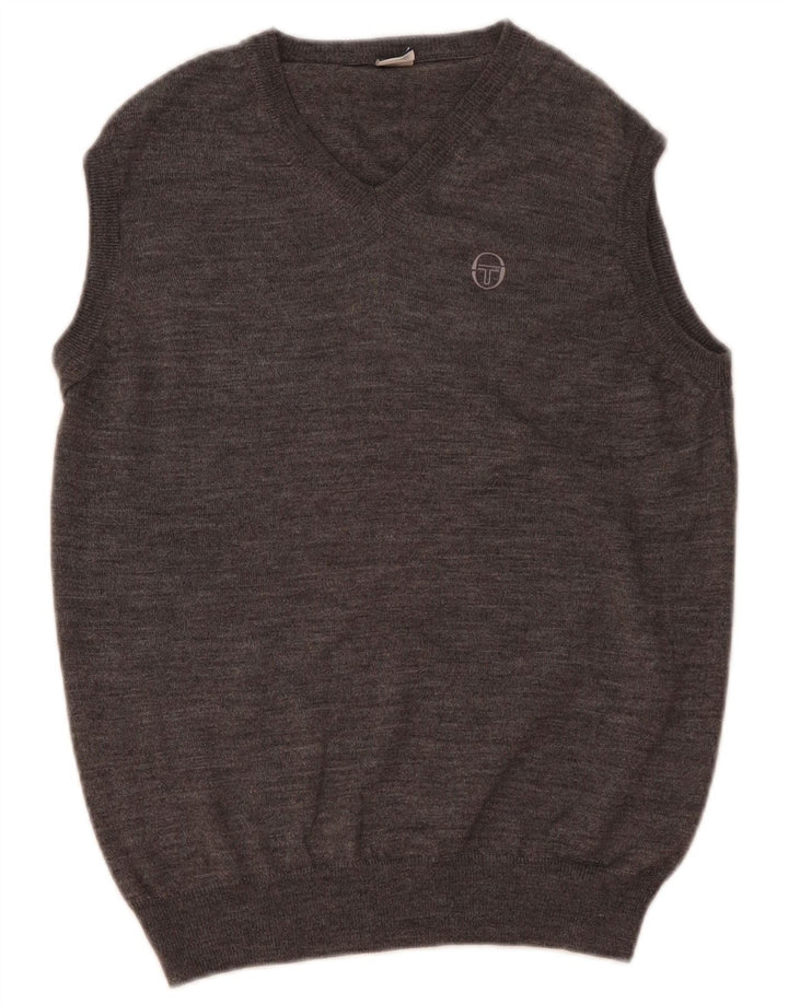 Sergio Tacchini Γυναικείο γιλέκο Tank Top UK 14 Μαλλί μεσαίου γκρι