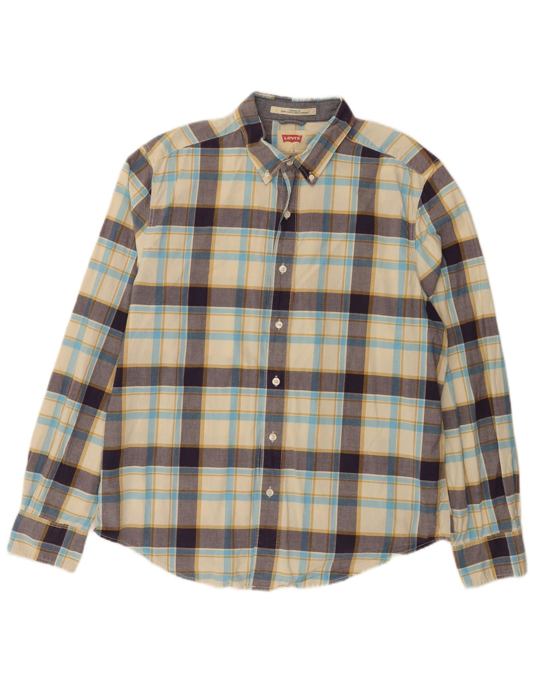 Ανδρικό πουκάμισο Levi's Standard Fit Large Beige Check Cotton