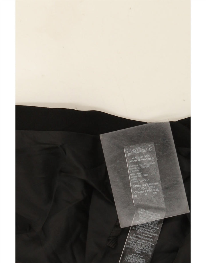 Marks & Spencer Γυναικεία φούστα A-Line UK 20 2XL W40 Μαύρο Πολυεστέρας
