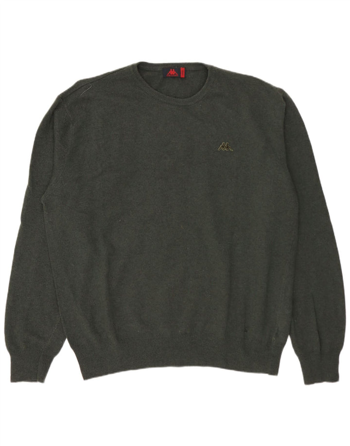 Ανδρικό πουλόβερ Kappa Crew Neck Jumper Μεγάλο πράσινο μαλλί αρνιού
