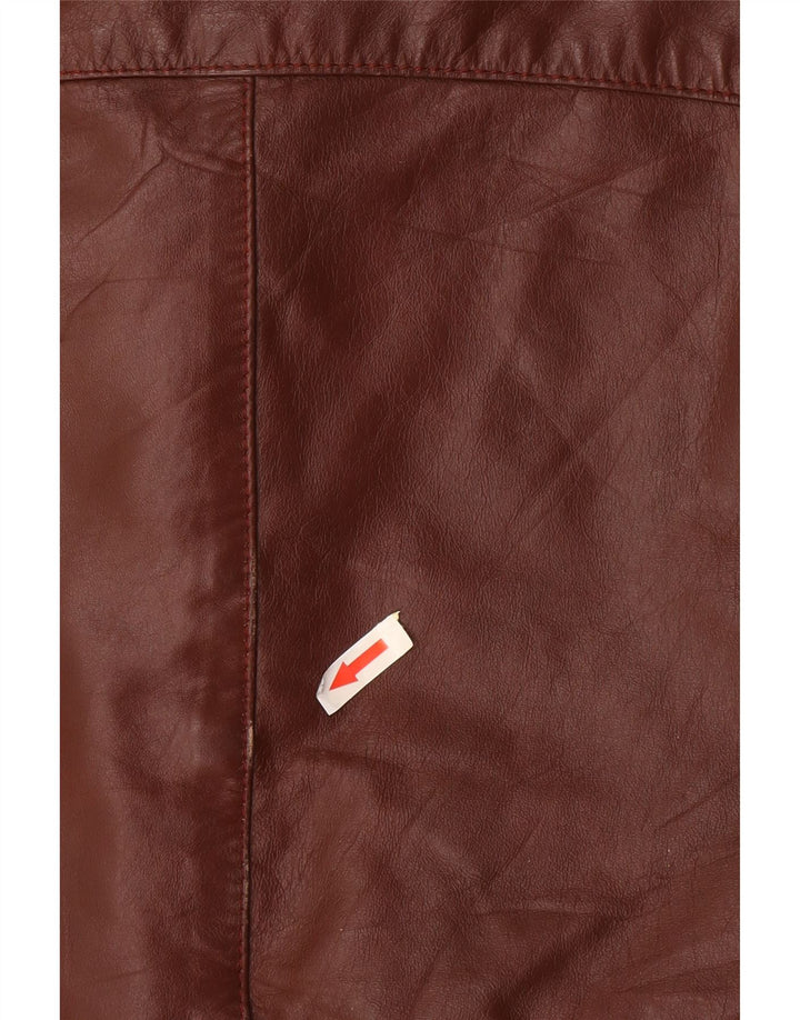 Cooper Ανδρικό Δερμάτινο Μπουφάν με κουκούλα UK 42 XL Καφέ Δερμάτινο