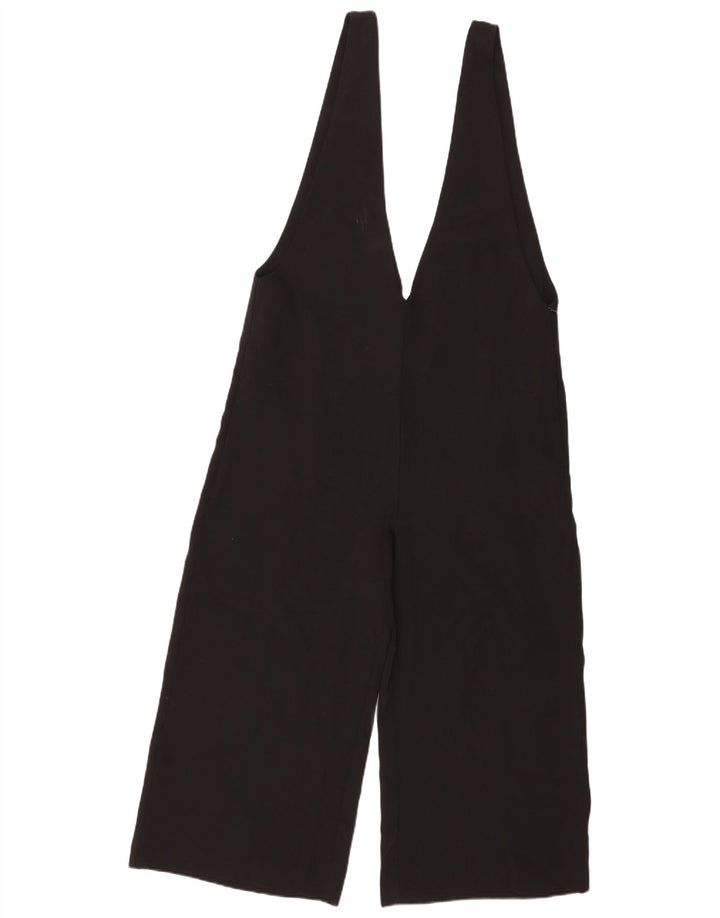 Zara Γυναικείο Αμάνικο Playsuit UK 14 Large μαύρο πολυεστέρα