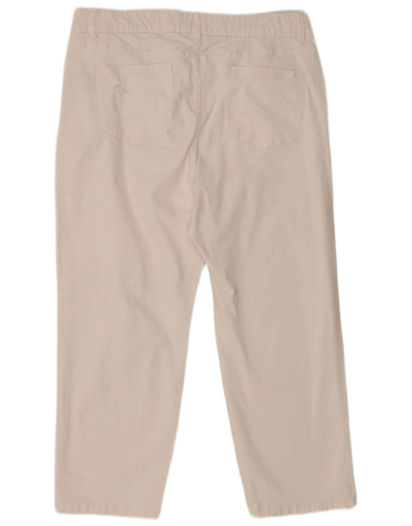 Marks & Spencer Γυναικείο αυτόγραφο Cropped Jeans UK 20 2XL W40 L25 White