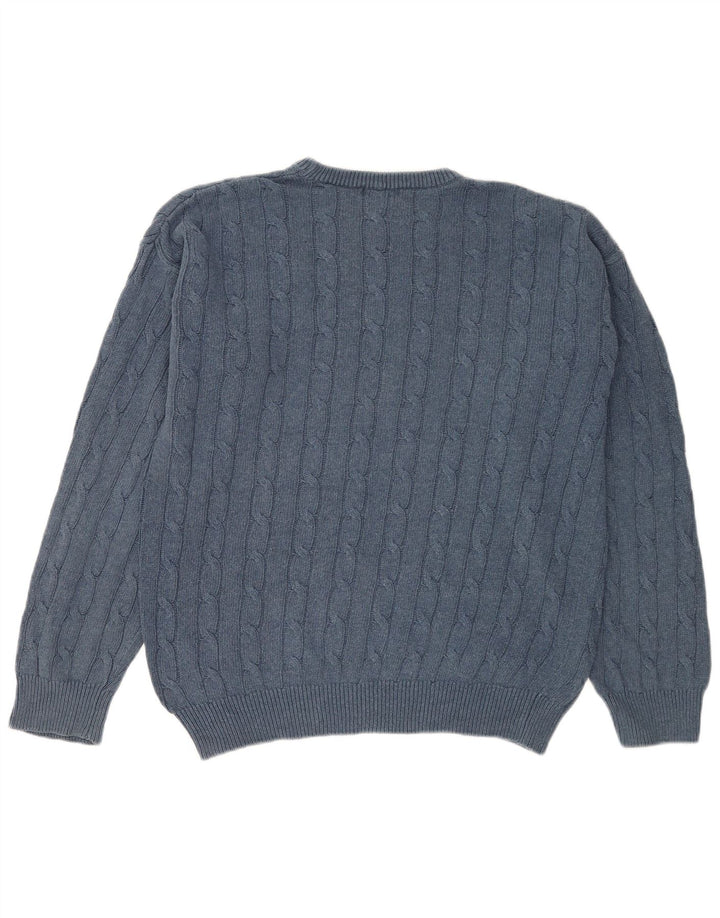 Ανδρικό πουλόβερ Gant Crew Neck Jumper Μεγάλο Μπλε Βαμβακερό