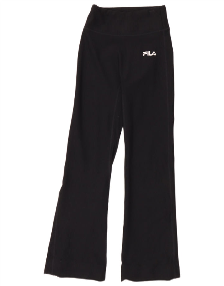 Fila Γυναικεία φόρμα παντελόνι UK 10 Small Black Nylon