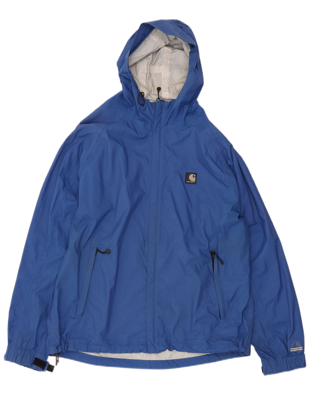 Carhartt Ανδρικό μπουφάν βροχής με κουκούλα UK 40 Large Blue Nylon